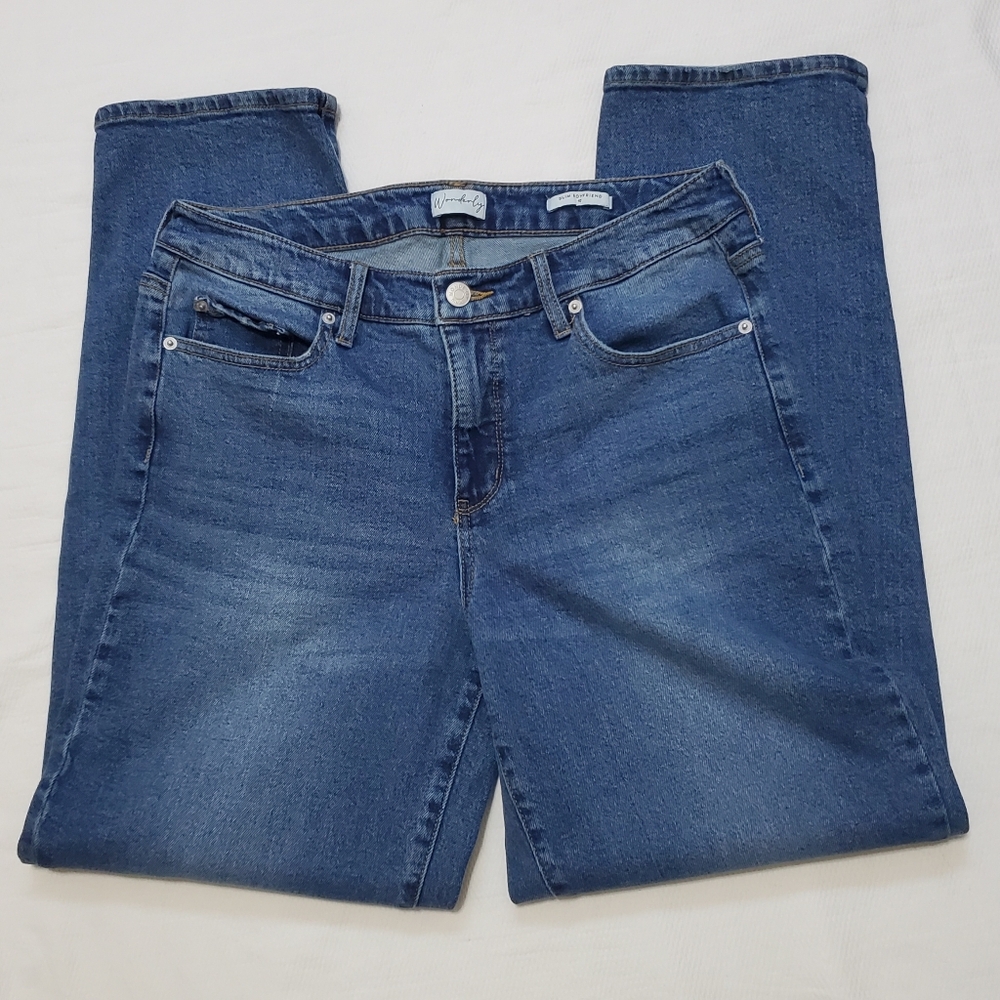 Wonderly Slim Boyfriend  High Rise Jeans Size 10 - Picture 3 of 9
